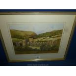 A Watercolour of Llanthony Abbey, signed Gwyn Richards,