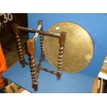 A Benares Table with brass top