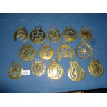 14 Horse Brasses, many collectable.