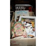 A box of cookery books