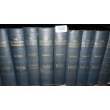 20 bound volumes of reprints of All England law Reports,