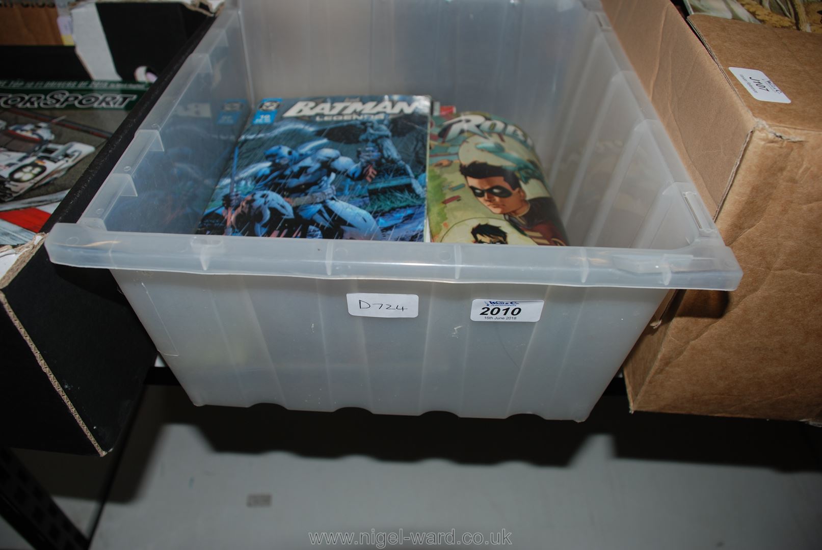 A box of Marvel, Batman,