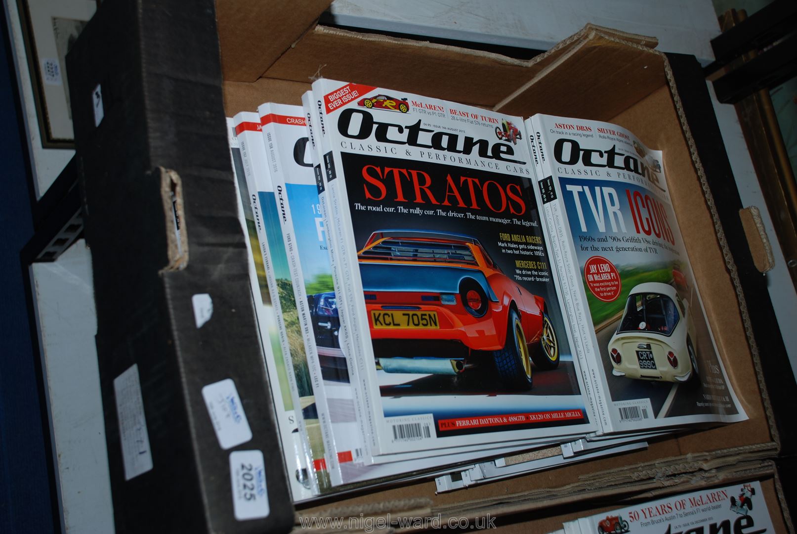 A box of Octane Car Magazines