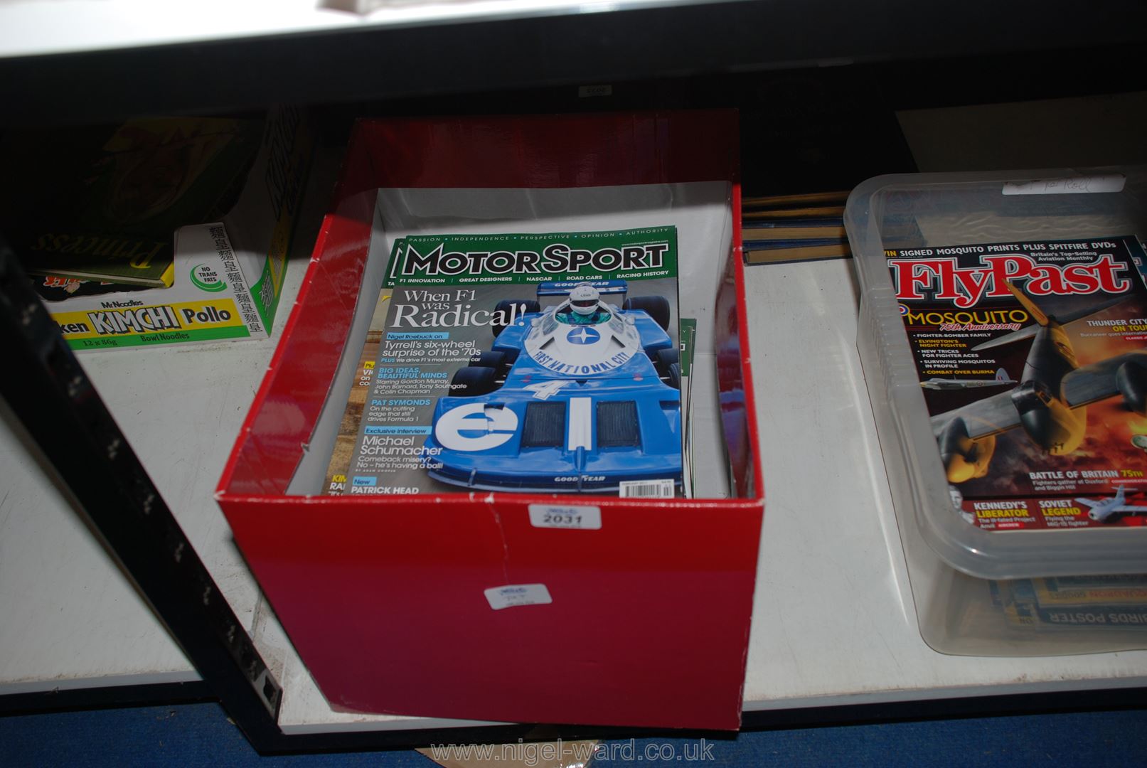 A box of Motor Sport Car Magazines