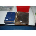 An old Bible and four volumes of the life and times of Queen Victoria