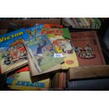 A box of children's books incl Rupert, The wild west,