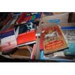 A box of books relating to Royalty together with a box of books relating to English social history