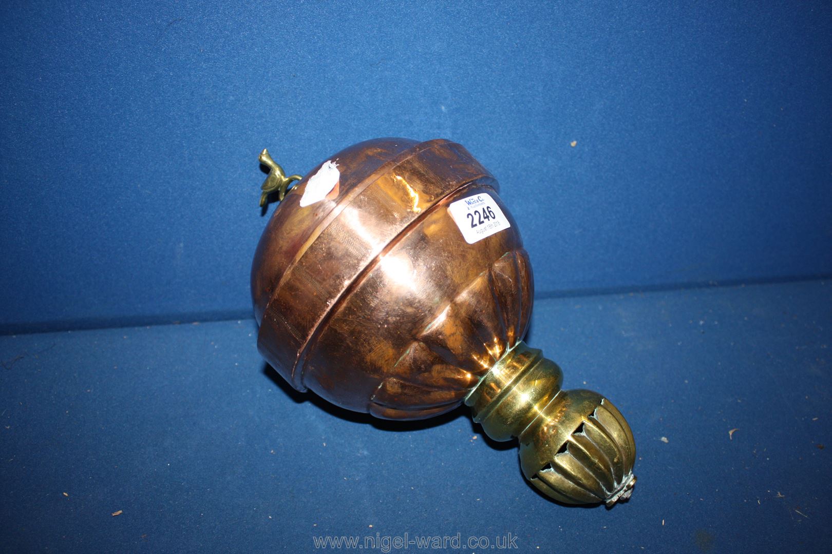 A very unusual Victorian Copper jelly Mould, apparently for making spherical puddings,