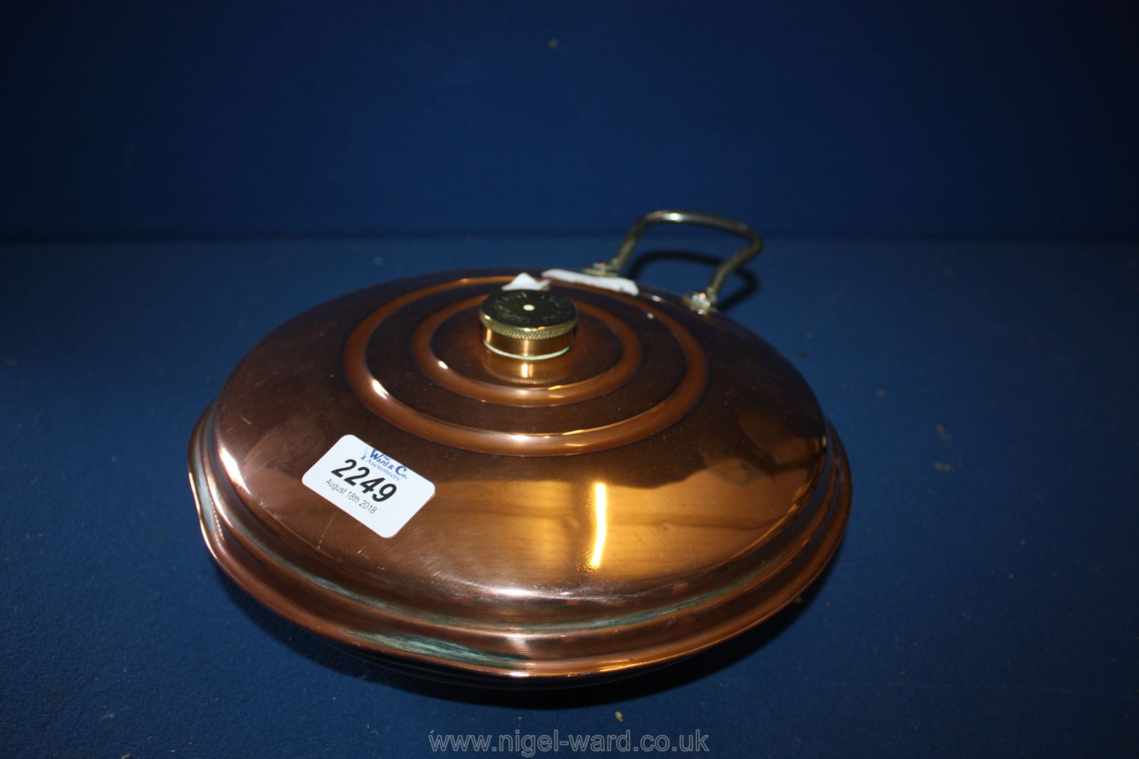 A Copper hand held warming Pan