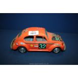 An orange beetle car,