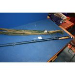 A Bob Church 9ft two piece Boron 4-6 fly rod in a sound rod bag and in excellent condition.