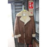 A sheepskin three quarter length jacket