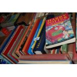 A quantity of children's books including Annuals for boys and girls, Treasure Island, etc.