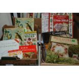 Two boxes of books including Cross Stitching and Bird Watching books.