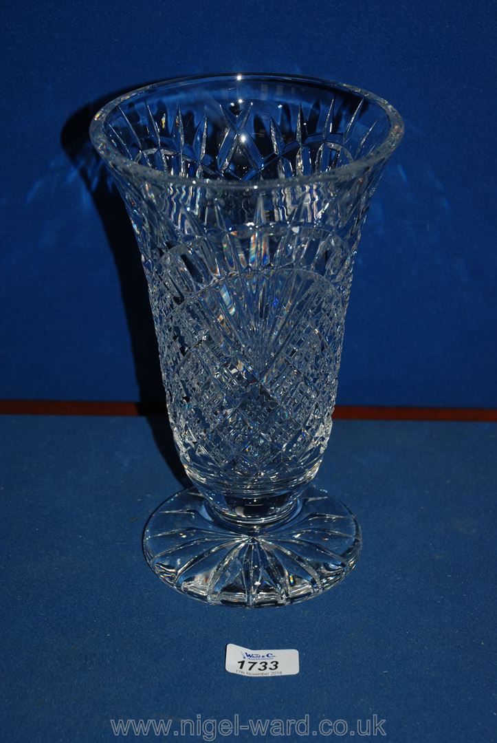 A flared Waterford crystal Vase