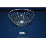 An oval Waterford crystal Fruit Bowl, 8" x 3 1/2".