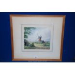 Ronald Way: Watercolour 'Great Bardfield', label verso.