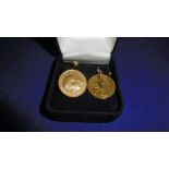 PAIR OF HALF SOVEREIGN AND 18CT CUFFLINK'S