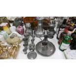 A COLLECTION OF PEWTER WARE