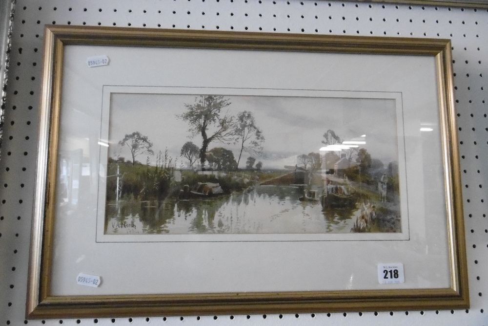 A SIGNED AND DATED RIVER SCENE WATERCOLOUR DATED 1904 - Image 3 of 4