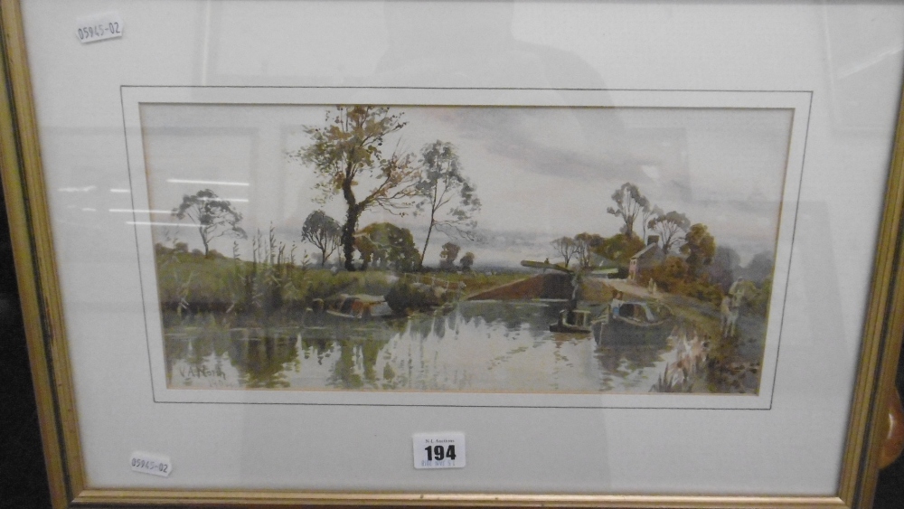 A SIGNED AND DATED RIVER SCENE WATERCOLOUR DATED 1904 - Image 2 of 4
