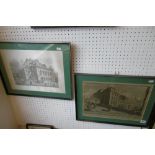 TWO FRAMED ARCHITECTURAL PICTURES,