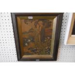 A FRAMED WATERCOLOUR PRE RAPHAELITE SCHOOL