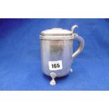 AN 1884 NORWEGIAN SILVER BEER STEIN SET WITH 1 KRONA SILVER COIN 1882 ONLY 60,000 MINTED,