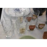 COLLECTION OF ADVERTISING GLASSES