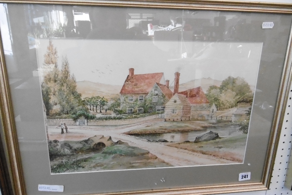 FRAMED WATERCOLOUR RURAL SCENE - Image 2 of 5