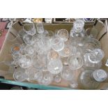 BOX OF GLASSWARE