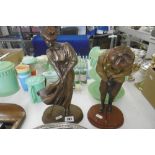 PAIR OF DECORATIVE GOLF FIGURES