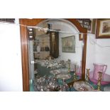 AN EDWARDIAN STYLE ARCH TOP MIRROR