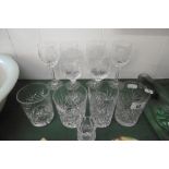 SMALL COLLECTION OF CRYSTAL GLASSES