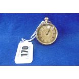 YELLOW METAL MARKED 18K KEYLESS WIND SMALL POCKET WATCH