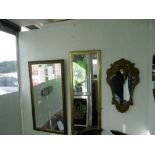 THREE GILT FRAMED MIRRORS