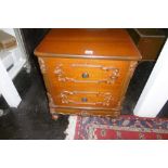 TWO DRAWER CABINET WITH EBONY HANDLES