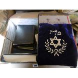 A QUANTITY OF JEWISH PRAYER BOOKS ETC