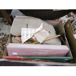 A QUANTITY OF OLD SEWING RELATED OBJECTS,