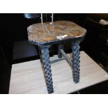 CARVED STOOL