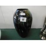 DECORATIVE BLACK/BLUE VASE