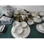 A HUCHSENREUTHER PART TEA SET AND A ROYAL KENT CAKE STAND AND POOLE TEA SET