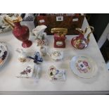 A COLLECTION OF AYNSLEY AND LIMOGES ETC