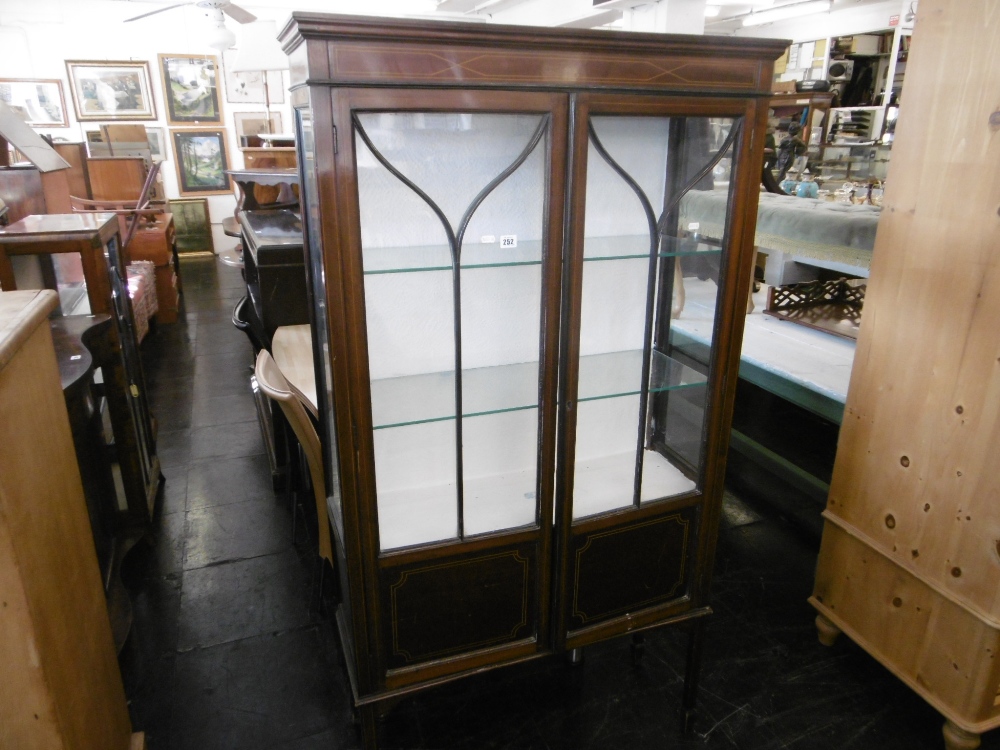 TWO DOOR EDWARDIAN DISPLAY CABINET