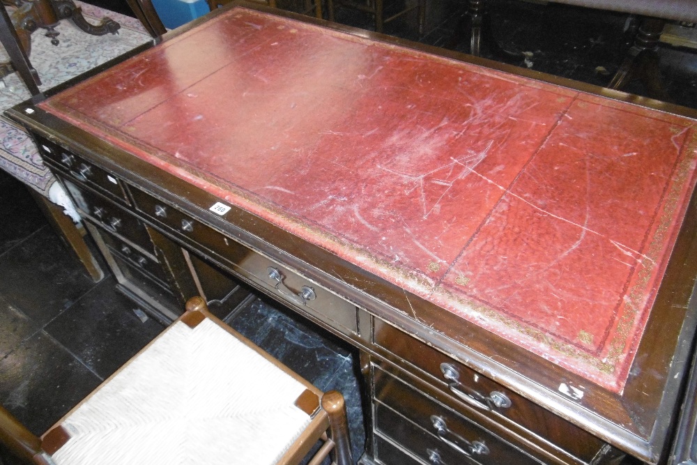 MAHOGANY PEDESTAL DESK