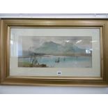 FRAMED WATERCOLOUR SEASCAPE SIGNED