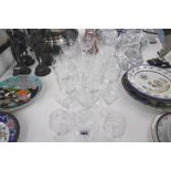 A COLLECTION OF CRYSTAL BRANDY GLASSES AND OTHERS