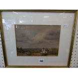 PAIR OF VICTORIAN WATERCOLOURS, PASTORAL LANDSCAPES,