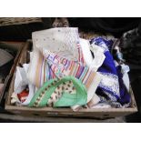 AN ASSORTMENT OF VINTAGE HANDKERCHIEFS ETC