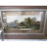 A FRAMED OIL ON BOARD COUNTRY SCENE SIGNED